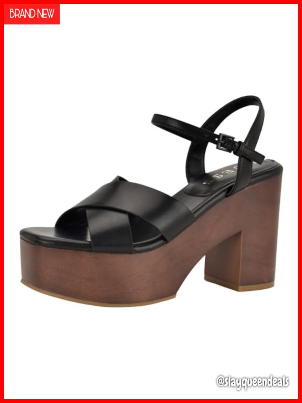 Faux Leather Wedge Sandals with 10.5 cm Heel